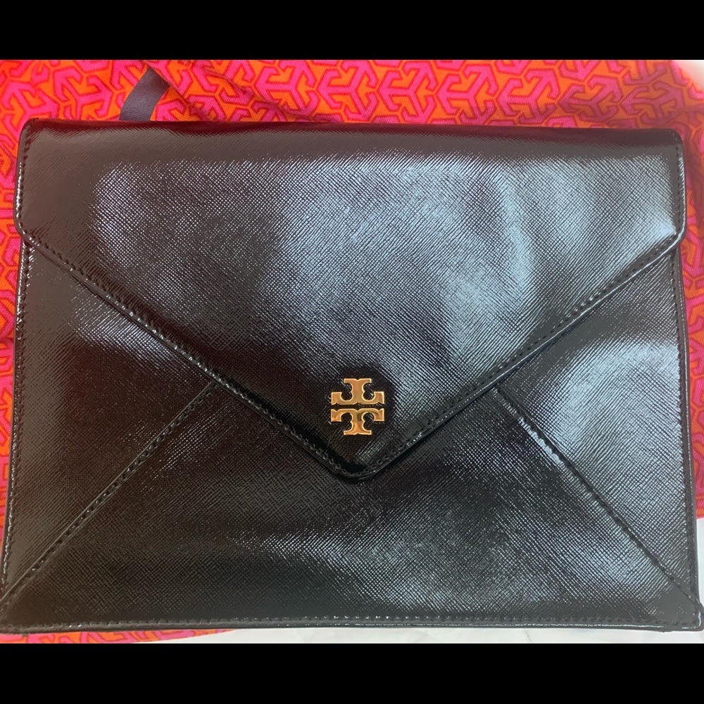 Brand New Tory Burch Envelope Clutch Black Bag